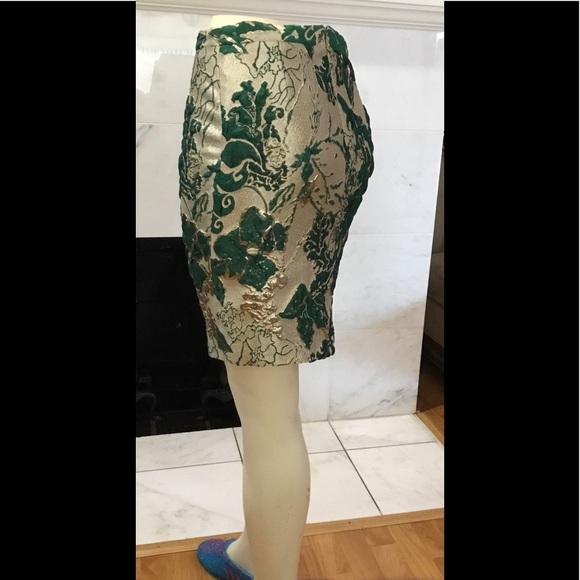 Floral Jacquard Pencil Skirt - Picture 6 of 10